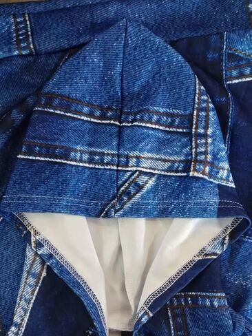 Women's Oversized Denim Print Hoodie, New York Vintage Distressed Long Sleeve Pullover Sweatshirt for Women in Saudi Arabia