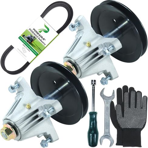 2 Pack Pre-Greased 918-06991 Spindle Assembly with 756-05034A Replaces 618-06991, 918 06991, 91806991 for Huskee LT4200 T1000 T1200 T1400 TB42 T110 T130, M115-42 Lawn Tractors in Kuwait