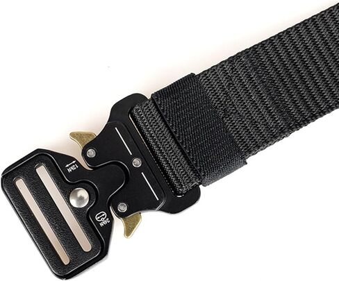 Men's Adjustable Canvas Belt with Embossed Detail Buckle One Size Fits Most, Durable Casual Belt for Fashion Jeans 49.2 Inches In Total Length in Saudi Arabia
