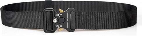 Men's Adjustable Canvas Belt with Embossed Detail Buckle One Size Fits Most, Durable Casual Belt for Fashion Jeans 49.2 Inches In Total Length in Saudi Arabia