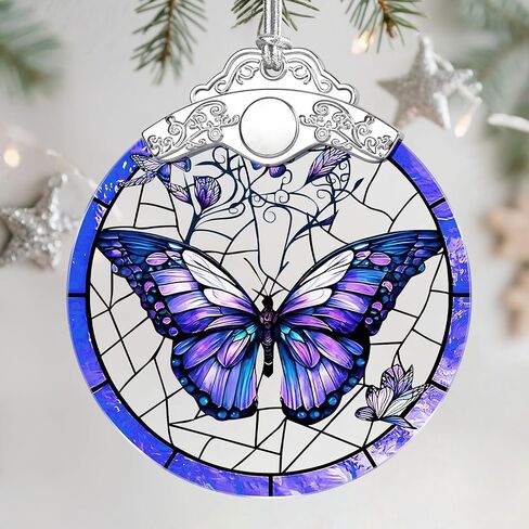 Christmas Ornaments: Stained Glass Ornament, Christmas Tree Ornament, Hanging Ornaments for Home Decor & Xmas Tree Decorations – Exquisite Holiday Decor, Gifts & Holiday Present - Ocean Waves in Saudi Arabia