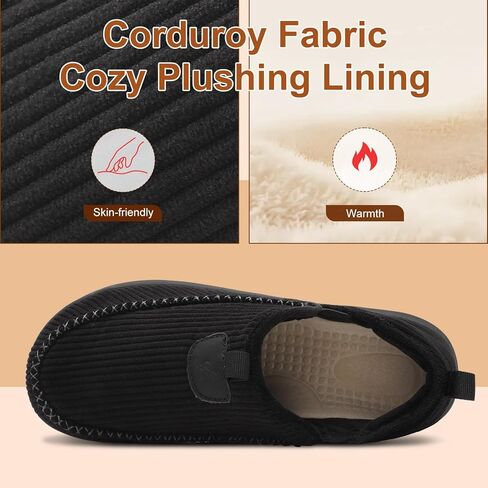 LeIsfIt Men's Slippers Wide Memory Foam House Shoes Moccasin Slip-On Cozy Loafer Slippers for Indoor & Outdoor in Saudi Arabia