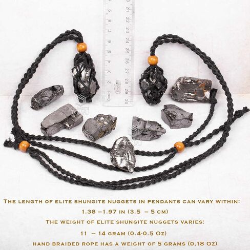 Elite Shungite Pendant - Type 1 - No Fake - No Metal - Authentic Russian c60 Stone - 98% Carbon - Certified - Tolvu in Saudi Arabia