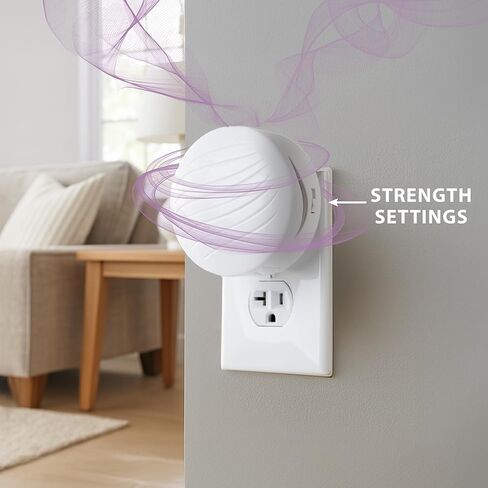 ScentSationals Plug-In Air Freshener Unit- Round Fragrance Heater with 4 Strength Settings, Magnetic Cover & Swivel Plug - Compatible with ScentSationals Fragrance Oil Refills (2 Pack) in Saudi Arabia
