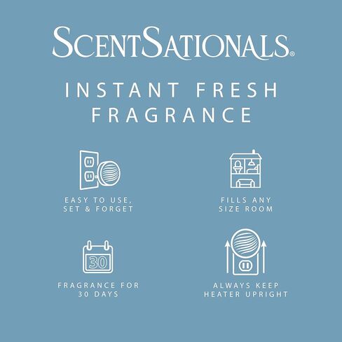 ScentSationals Plug-In Air Freshener Unit- Round Fragrance Heater with 4 Strength Settings, Magnetic Cover & Swivel Plug - Compatible with ScentSationals Fragrance Oil Refills (2 Pack) in Saudi Arabia