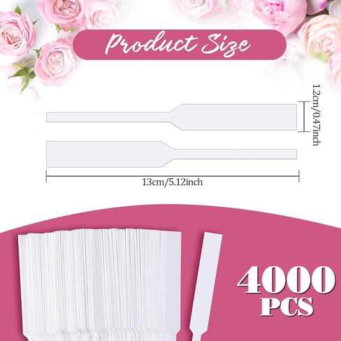 4000PCS Perfume Tester Strips Disposable Fragrance Strips Pure White Strong Absorbent Blotter Essential Oils Test Paper Card for Diffuser Aromatherapy Scents Spice Testing(4000) in Saudi Arabia