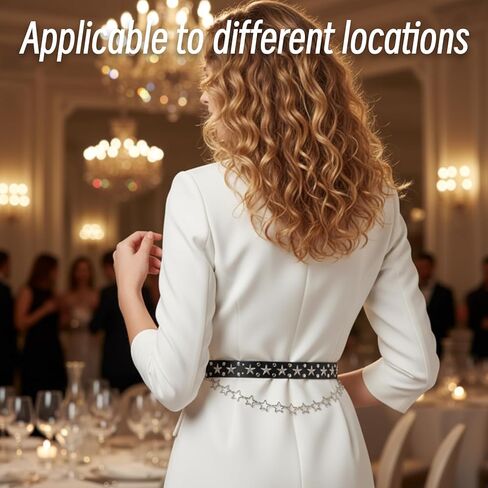 مجموعتان من حزام Y2K، وأحزمة نجمة وسلسلة بنطلون، وإكسسوارات عصرية Y2K، وأحزمة جلدية PU قابلة للتعديل مع لمسات معدنية in Kuwait