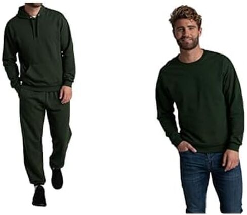 مجموعة بنطال رياضي وسويت شيرت من Fruit of the Loom Eversoft، حقيبة دفل كبيرة باللون الأخضر in Saudi Arabia
