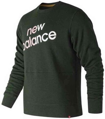 New Balance Men's Essentials Linear Brushed Crew Pullover Sweatshirt 3 Colors in Saudi Arabia