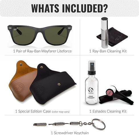 نظارات شمسية Ray-Ban RB4195 WAYFARER LITEFORCE مربعة الشكل للرجال والنساء مع مجموعة نظارات RAYBAN الرسمية in Saudi Arabia