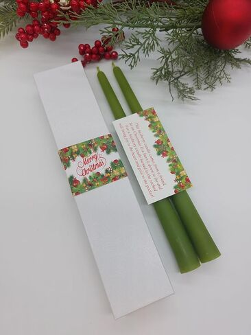 Handmade Beeswax Candles with Bayberry Legend-Lucky Bayberry Poem-Beeswax Tapers-Christmas Candles in Saudi Arabia