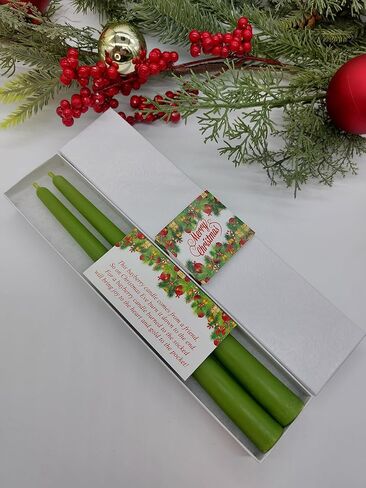 Handmade Beeswax Candles with Bayberry Legend-Lucky Bayberry Poem-Beeswax Tapers-Christmas Candles in Saudi Arabia
