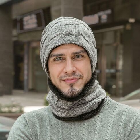 1PC Fleece Beanie Hat Thickened Windproof Thermal Lined Unisex Slouchy Pullover for Hiking Cycling Camping Travel in Saudi Arabia
