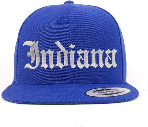 متجر الملابس العصرية ولاية إنديانا القديمة الإنجليزية المطرزة Flatbill Snapback in Kuwait
