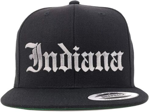 متجر الملابس العصرية ولاية إنديانا القديمة الإنجليزية المطرزة Flatbill Snapback in Kuwait