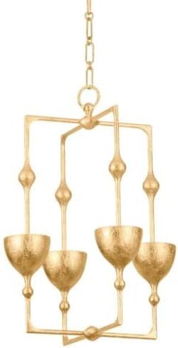 Corbett Lighting 368-16-VGL Antalya - 32W 4 LED Lantern-22.25 Inches Tall and 15.75 Inches Wide, Finish Color: Vintage Gold Leaf in Saudi Arabia