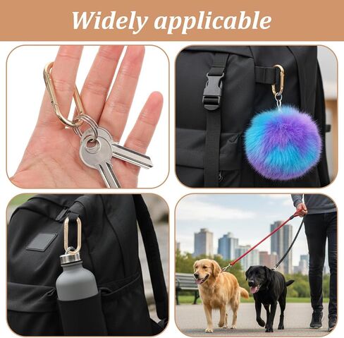 2 Inch Oval Gold Key Ring, 4 PCS Gold Carabiner Clips Heavy Duty Oval Spring Rings Clip, Large Opening Spring O Rings Keyring Keychain Hook for Purse Strap, Keys, Dog Tag Holder, Car Keychain Hook in Saudi Arabia