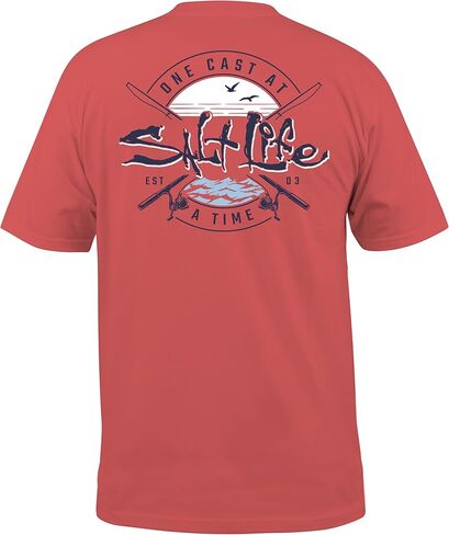 Salt Life Mens One Cast at a Time Short Sleeve Tee in Saudi Arabia