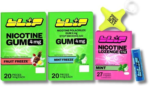 NRT Blip Quit Smoking Kit | Nicotine Gum (2mg, Fruit & Mint), Lozzies (2mg, Mint), Blue Raspberry Toothpicks & Stress Star Distraction Tool – Craving Relief for Smoking/Vaping – Portable & Giftable in Kuwait