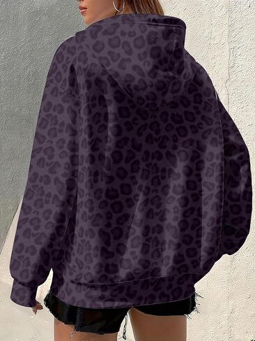 Women's Christmas Floral Hooded Sweatshirt Full Zip Fleece Coat Casual Winter Long Sleeve Tops Fashion Outerwear in Saudi Arabia