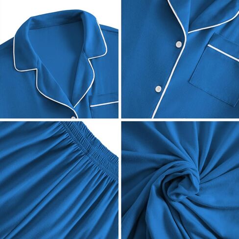 Women's 2 Piece Pajama Set Short Sleeve Cotton Sleepwear Pjs Loungewear in Saudi Arabia