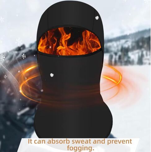 قناع تزلج بالاكلافا للرجال والنساء، قناع وجه شتوي من الصوف، غطاء وجه كامل دافئ مقاوم للرياح حراري للطقس البارد الشديد والتزلج على الدراجات النارية وركوب الدراجات في الهواء الطلق والعمل على الجليد وصيد الأسماك على الجليد والجري وركوب الدراجات in Kuwait
