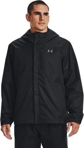 Under Armour - Mens Porter 3-In-1 2.0 Jacket, Color Black/Black/Pitch Gray (001), Size: Large in Saudi Arabia