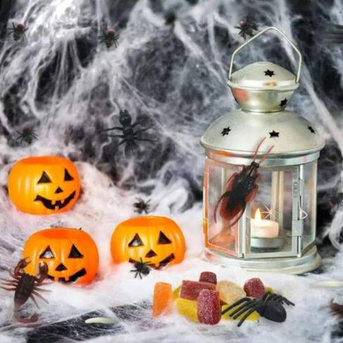 60pcs Life-Like Artificial Bug Prank Props, Realistic Insect Replicas for Halloween and April Fool's Day - Includes Cockroaches, Spiders, Worms, Centipedes, Scorpions, Ideal for Party Decor in Saudi Arabia