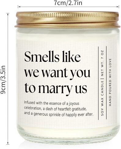 Wedding Officiant Gift, Unique Officiant Proposal Gift, Thank You Presents for Wedding Day, Groomsman/Bridesmaid Gifts - Handmade Lavender Scented Candle 7oz in Saudi Arabia