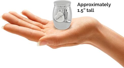 Grandpa Mini Urn for Ashes Cowboy Boot Western Texas Memorial Keepsake Gift for Loss of Grandpa Stainless Steel Small Urn for Sharing Cremains Grandfather Cremation Ashes Keepsake in Saudi Arabia