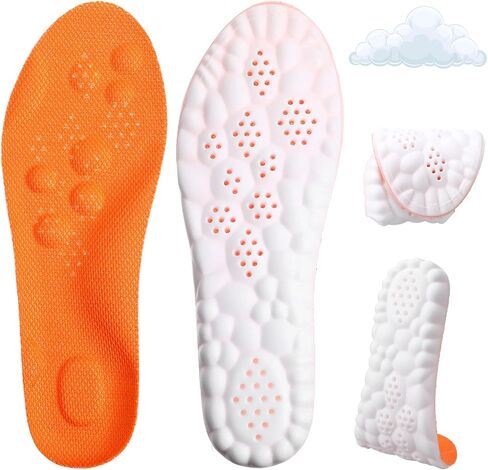 1 Pair Breathable Insoles, 4D Cloud Cushion Insole Foam Arch Shoe Insoles Memory Support Foam Massage Insole for Man Lightweight Sports Comfortable(37-38) in Saudi Arabia