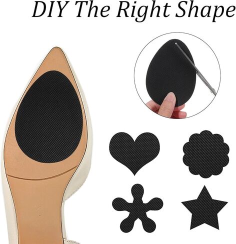 12 Pcs Non-Slip Shoe Pads for Bottom of Shoes, Rubber Self Adhesive Heel Pads Anti-Slip Sole Protector Shoe Grips Stickers Shoes Gummies for Heels in Saudi Arabia