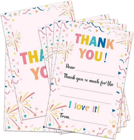 20 PCS Butterfly Thank Thank You With 20 Accore ، شكرًا لك ملاحظات املأ بطاقات Thank Flage For Blank للأطفال ، وبطاقات شكر ملونة لحفلة عيد الميلاد -03 in Kuwait