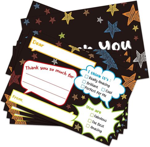 20 PCS Butterfly Thank Thank You With 20 Accore ، شكرًا لك ملاحظات املأ بطاقات Thank Flage For Blank للأطفال ، وبطاقات شكر ملونة لحفلة عيد الميلاد -03 in Kuwait