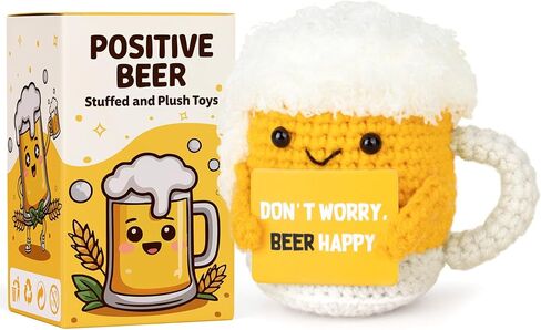 Stuffed and Plush Toys, Funny Crochet Doll with Cheer Up Card, Emotional Crochet Gag Gift for Father, Best Friend, Women, Teacher, Fall Birthday in Saudi Arabia