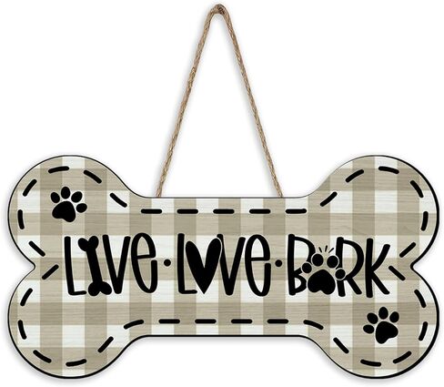 Dogs Welcome People Tolerated Front Door Sign, Funny Bone Paw Print Wood Hanger Outdoor Outside Porch Home Decor Pet Owner Lover Gift, Farmhouse Wooden Wreath Indoor Wall Hanging Decoration in Saudi Arabia