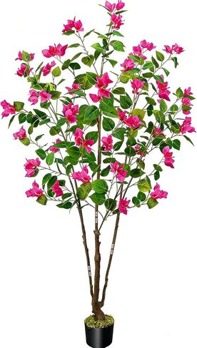 عبوتان من شجرة الكاميليا الاصطناعية مقاس 35.4 بوصة في الهواء الطلق، وأشجار الزهور المزيفة بطول 3 أقدام شجيرات صناعية مقاومة للأشعة فوق البنفسجية في الهواء الطلق للفناء والشرفة والحديقة وأواني الزهور الداخلية لتزيين المنزل (أحمر) in Kuwait