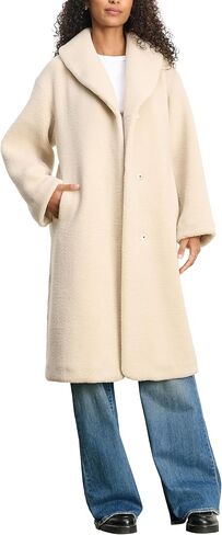 VELVET BY GRAHAM & SPENCER Women's Eleanor Lux Sherpa Coat, Sand, X-Small in Saudi Arabia