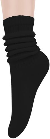 جوارب Benefeet Sox Slouch للنساء والفتيات جوارب كلاسيكية بلون سادة من القطن المحبوك مكتنزة Scrunchy Stack Sock in Saudi Arabia