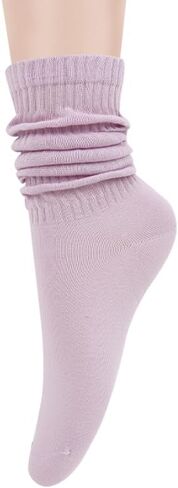 جوارب Benefeet Sox Slouch للنساء والفتيات جوارب كلاسيكية بلون سادة من القطن المحبوك مكتنزة Scrunchy Stack Sock in Saudi Arabia