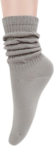 جوارب Benefeet Sox Slouch للنساء والفتيات جوارب كلاسيكية بلون سادة من القطن المحبوك مكتنزة Scrunchy Stack Sock in Saudi Arabia