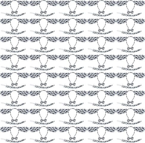 Coopay 9 قطع هالوين أزياء Dalmatian مجموعة جرو الكلب أذني أدوات رأس تشمل الأذنين Dalmatian عصابات الرأس Bow وذيل لعيد الميلاد العام الجديد Cosplay أو زخرفة الحفلات in Kuwait