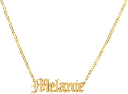 CAITLYNMINIMALIST Custom Name Necklace in 18K Gold 925 Sterling Silver | Box Chain Cable Chain | Multiple Name Initial Charm | Dainty Gift for Women in Saudi Arabia