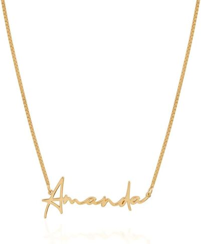 CAITLYNMINIMALIST Custom Name Necklace in 18K Gold 925 Sterling Silver | Box Chain Cable Chain | Multiple Name Initial Charm | Dainty Gift for Women in Saudi Arabia