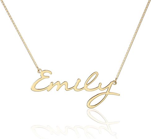 CAITLYNMINIMALIST Custom Name Necklace in 18K Gold 925 Sterling Silver | Box Chain Cable Chain | Multiple Name Initial Charm | Dainty Gift for Women in Saudi Arabia