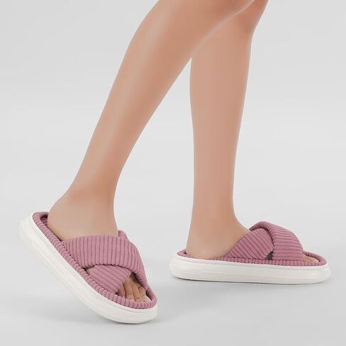 Platform Slippers for Women Indoor and Outdoor Wide Women's Summer Slippers Open Toe Slide House Bedroom Shoes in Saudi Arabia