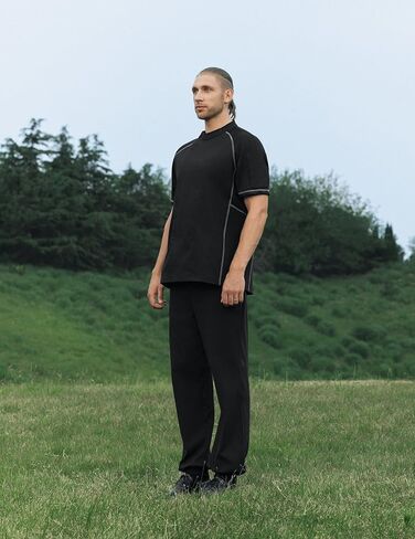 Lido Men's Chef Jogger Pants - Sporty Fit with Elastic Waist and Hidden Zipper Utility Pockets for Workwear in Saudi Arabia