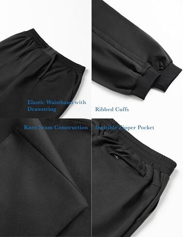 Lido Men's Chef Jogger Pants - Sporty Fit with Elastic Waist and Hidden Zipper Utility Pockets for Workwear in Saudi Arabia