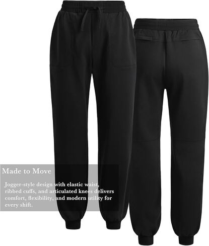Lido Men's Chef Jogger Pants - Sporty Fit with Elastic Waist and Hidden Zipper Utility Pockets for Workwear in Saudi Arabia