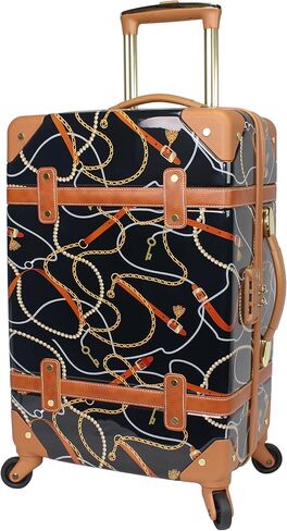 World Traveler Chariot Gatsby Vintage Hardside Train Case Luggage-الحجم الجديد المعتمد من طيران ، ببغاء ، 20 بوصة. in Saudi Arabia